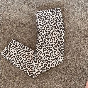 Never worn j crew animal print pants
